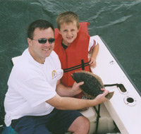 Man and Son plus Fish